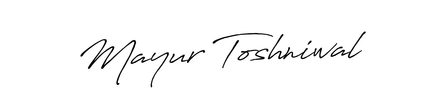 Similarly Antro_Vectra_Bolder is the best handwritten signature design. Signature creator online .You can use it as an online autograph creator for name Mayur Toshniwal. Mayur Toshniwal signature style 7 images and pictures png