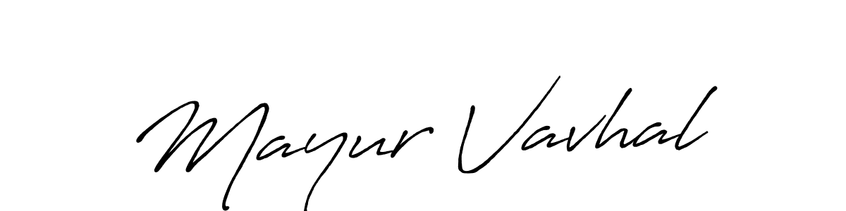 Use a signature maker to create a handwritten signature online. With this signature software, you can design (Antro_Vectra_Bolder) your own signature for name Mayur Vavhal. Mayur Vavhal signature style 7 images and pictures png