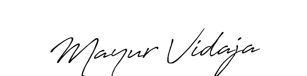 Design your own signature with our free online signature maker. With this signature software, you can create a handwritten (Antro_Vectra_Bolder) signature for name Mayur Vidaja. Mayur Vidaja signature style 7 images and pictures png