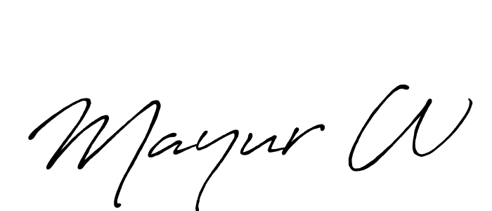 Similarly Antro_Vectra_Bolder is the best handwritten signature design. Signature creator online .You can use it as an online autograph creator for name Mayur W. Mayur W signature style 7 images and pictures png