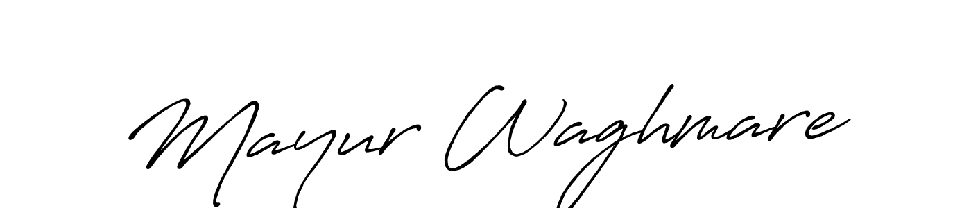 Also we have Mayur Waghmare name is the best signature style. Create professional handwritten signature collection using Antro_Vectra_Bolder autograph style. Mayur Waghmare signature style 7 images and pictures png