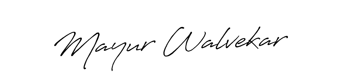How to make Mayur Walvekar signature? Antro_Vectra_Bolder is a professional autograph style. Create handwritten signature for Mayur Walvekar name. Mayur Walvekar signature style 7 images and pictures png