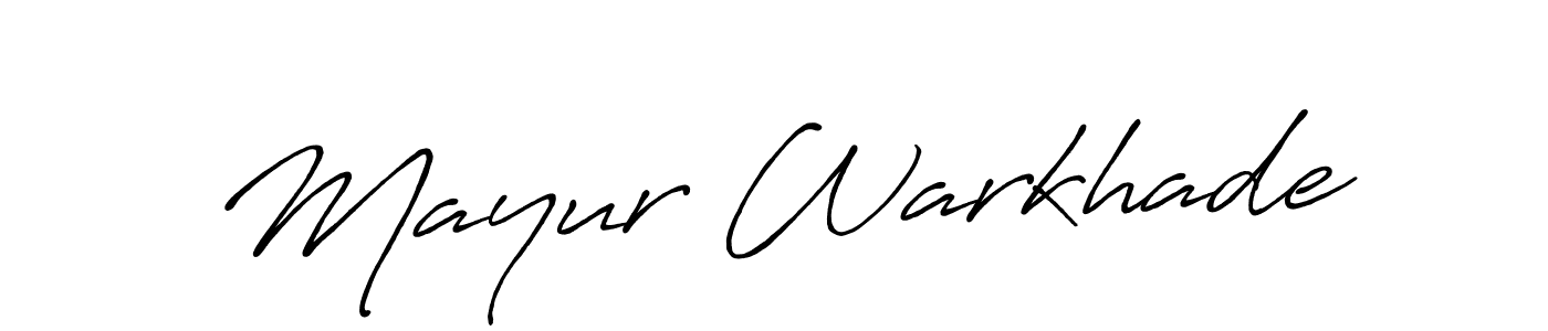 Design your own signature with our free online signature maker. With this signature software, you can create a handwritten (Antro_Vectra_Bolder) signature for name Mayur Warkhade. Mayur Warkhade signature style 7 images and pictures png