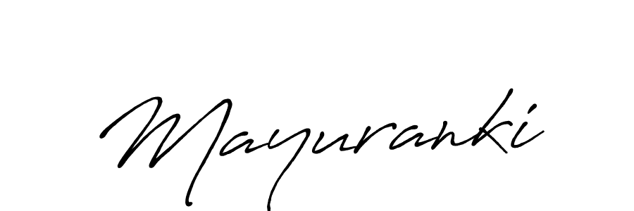 Create a beautiful signature design for name Mayuranki. With this signature (Antro_Vectra_Bolder) fonts, you can make a handwritten signature for free. Mayuranki signature style 7 images and pictures png