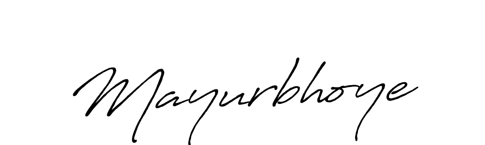 How to make Mayurbhoye name signature. Use Antro_Vectra_Bolder style for creating short signs online. This is the latest handwritten sign. Mayurbhoye signature style 7 images and pictures png