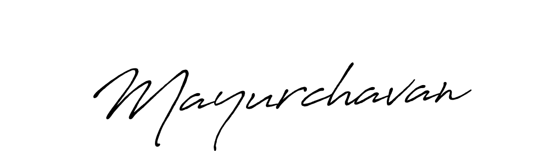 Make a beautiful signature design for name Mayurchavan. With this signature (Antro_Vectra_Bolder) style, you can create a handwritten signature for free. Mayurchavan signature style 7 images and pictures png