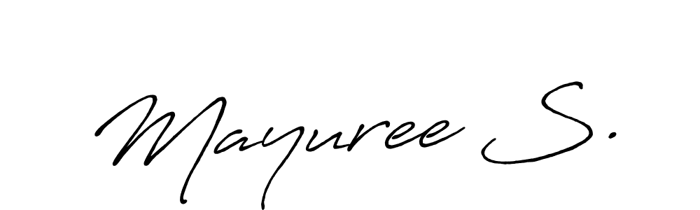 How to make Mayuree S. signature? Antro_Vectra_Bolder is a professional autograph style. Create handwritten signature for Mayuree S. name. Mayuree S. signature style 7 images and pictures png
