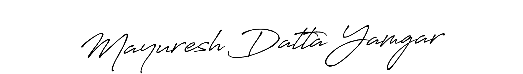Antro_Vectra_Bolder is a professional signature style that is perfect for those who want to add a touch of class to their signature. It is also a great choice for those who want to make their signature more unique. Get Mayuresh Datta Yamgar name to fancy signature for free. Mayuresh Datta Yamgar signature style 7 images and pictures png