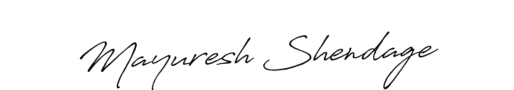 How to make Mayuresh Shendage name signature. Use Antro_Vectra_Bolder style for creating short signs online. This is the latest handwritten sign. Mayuresh Shendage signature style 7 images and pictures png