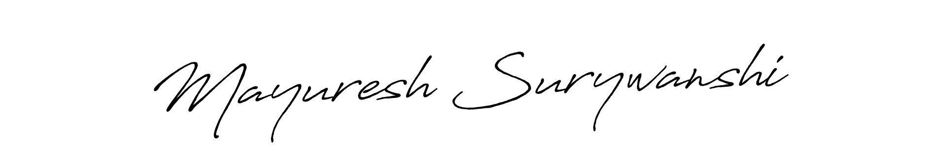 It looks lik you need a new signature style for name Mayuresh Surywanshi. Design unique handwritten (Antro_Vectra_Bolder) signature with our free signature maker in just a few clicks. Mayuresh Surywanshi signature style 7 images and pictures png