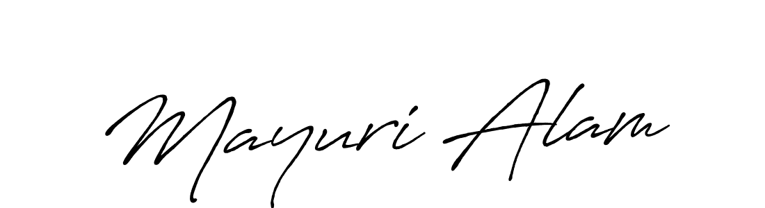 How to make Mayuri Alam signature? Antro_Vectra_Bolder is a professional autograph style. Create handwritten signature for Mayuri Alam name. Mayuri Alam signature style 7 images and pictures png