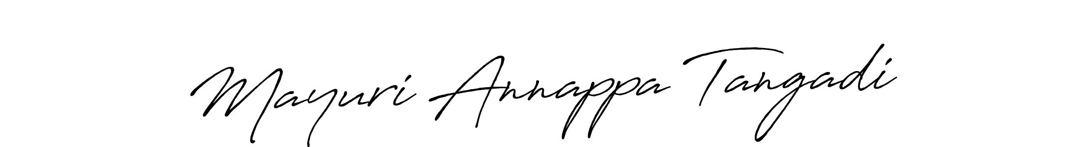 Design your own signature with our free online signature maker. With this signature software, you can create a handwritten (Antro_Vectra_Bolder) signature for name Mayuri Annappa Tangadi. Mayuri Annappa Tangadi signature style 7 images and pictures png