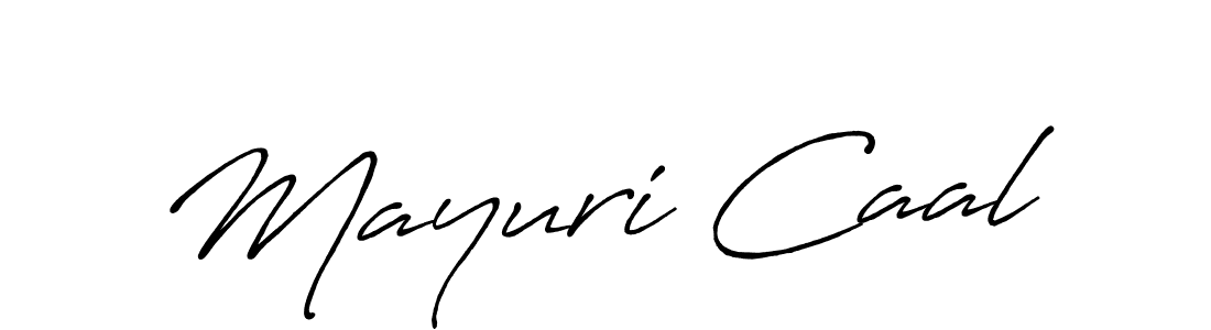 Make a beautiful signature design for name Mayuri Caal. With this signature (Antro_Vectra_Bolder) style, you can create a handwritten signature for free. Mayuri Caal signature style 7 images and pictures png