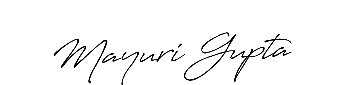 Make a beautiful signature design for name Mayuri Gupta. With this signature (Antro_Vectra_Bolder) style, you can create a handwritten signature for free. Mayuri Gupta signature style 7 images and pictures png