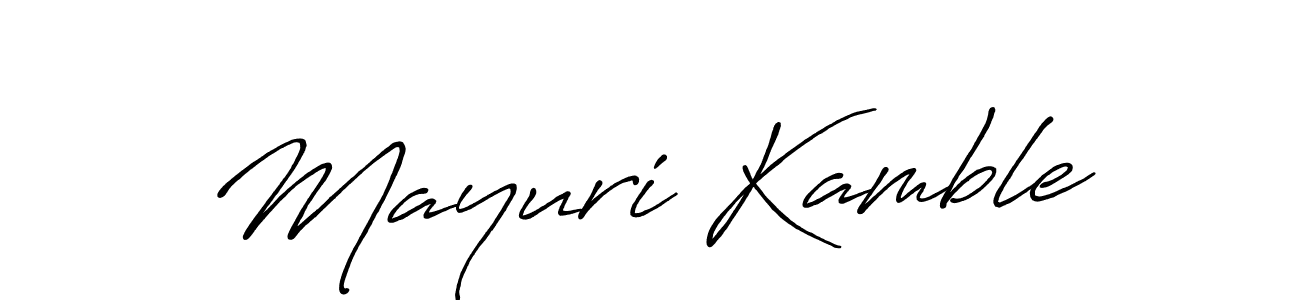 Also we have Mayuri Kamble name is the best signature style. Create professional handwritten signature collection using Antro_Vectra_Bolder autograph style. Mayuri Kamble signature style 7 images and pictures png