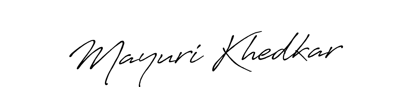 The best way (Antro_Vectra_Bolder) to make a short signature is to pick only two or three words in your name. The name Mayuri Khedkar include a total of six letters. For converting this name. Mayuri Khedkar signature style 7 images and pictures png