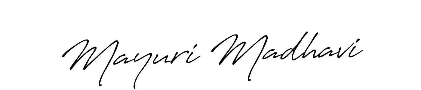 Similarly Antro_Vectra_Bolder is the best handwritten signature design. Signature creator online .You can use it as an online autograph creator for name Mayuri Madhavi. Mayuri Madhavi signature style 7 images and pictures png