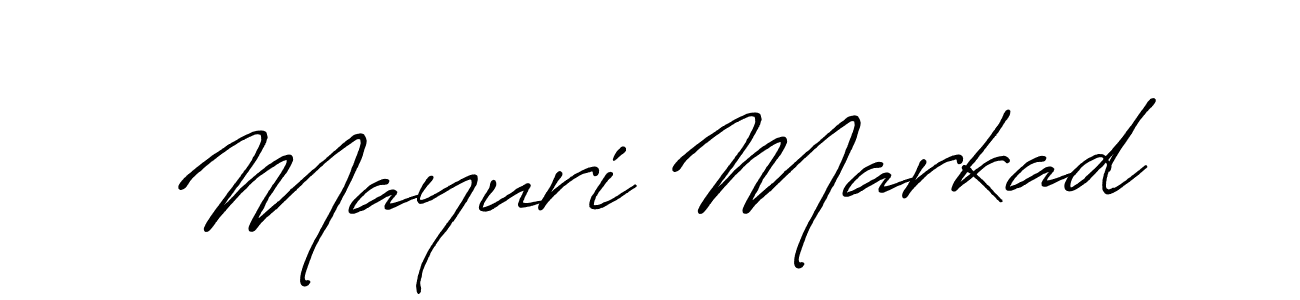 Create a beautiful signature design for name Mayuri Markad. With this signature (Antro_Vectra_Bolder) fonts, you can make a handwritten signature for free. Mayuri Markad signature style 7 images and pictures png
