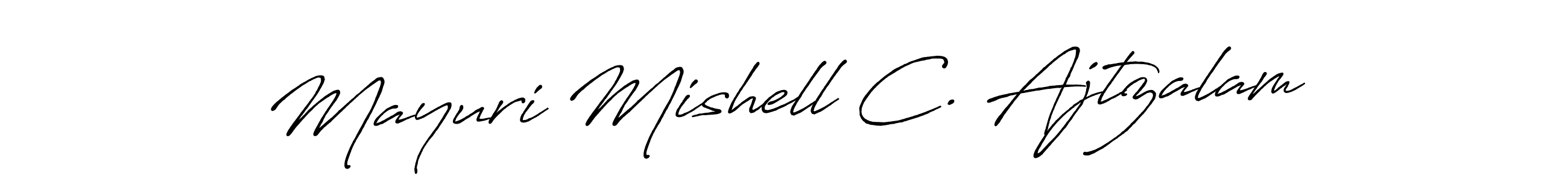 Make a beautiful signature design for name Mayuri Mishell C. Ajtzalam. Use this online signature maker to create a handwritten signature for free. Mayuri Mishell C. Ajtzalam signature style 7 images and pictures png