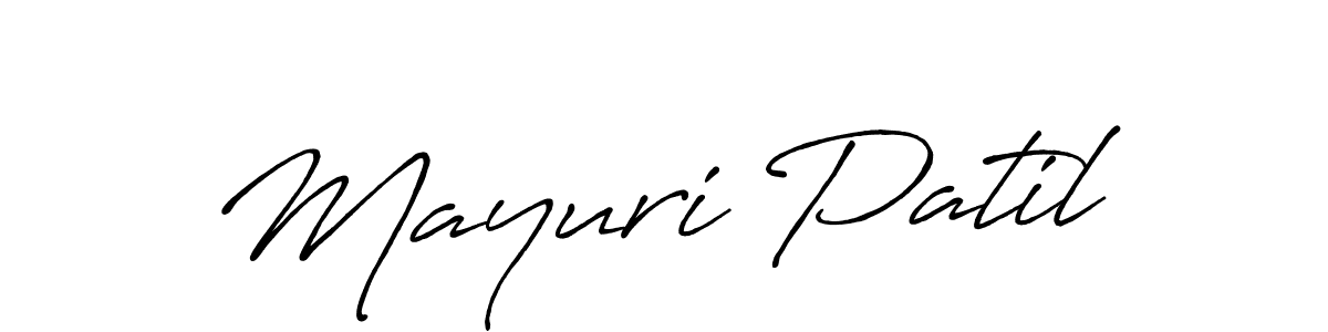 Design your own signature with our free online signature maker. With this signature software, you can create a handwritten (Antro_Vectra_Bolder) signature for name Mayuri Patil. Mayuri Patil signature style 7 images and pictures png