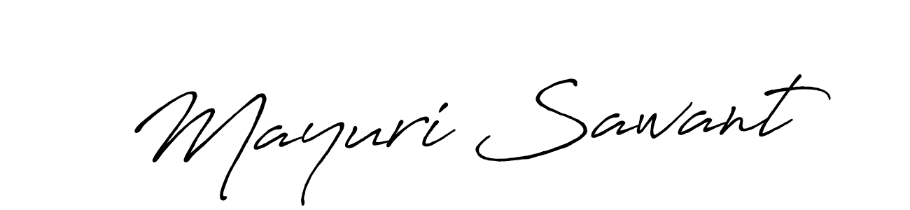 Design your own signature with our free online signature maker. With this signature software, you can create a handwritten (Antro_Vectra_Bolder) signature for name Mayuri Sawant. Mayuri Sawant signature style 7 images and pictures png