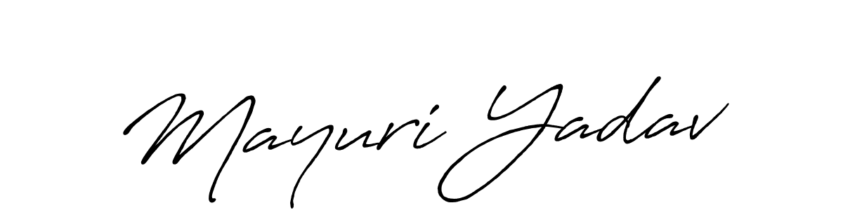 Mayuri Yadav stylish signature style. Best Handwritten Sign (Antro_Vectra_Bolder) for my name. Handwritten Signature Collection Ideas for my name Mayuri Yadav. Mayuri Yadav signature style 7 images and pictures png