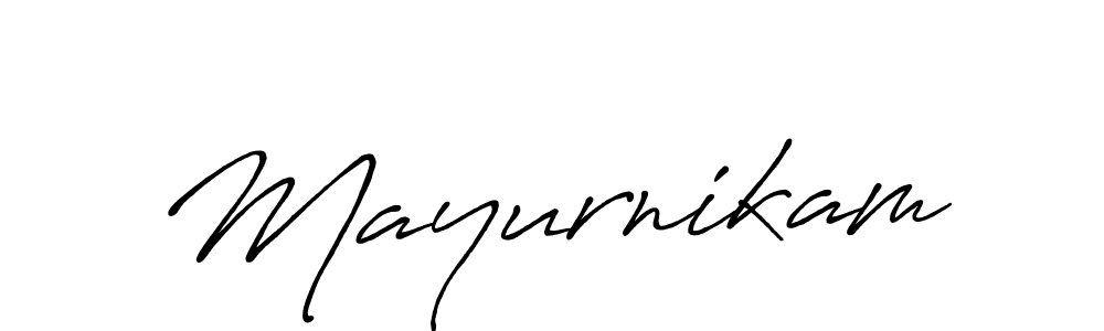 Use a signature maker to create a handwritten signature online. With this signature software, you can design (Antro_Vectra_Bolder) your own signature for name Mayurnikam. Mayurnikam signature style 7 images and pictures png