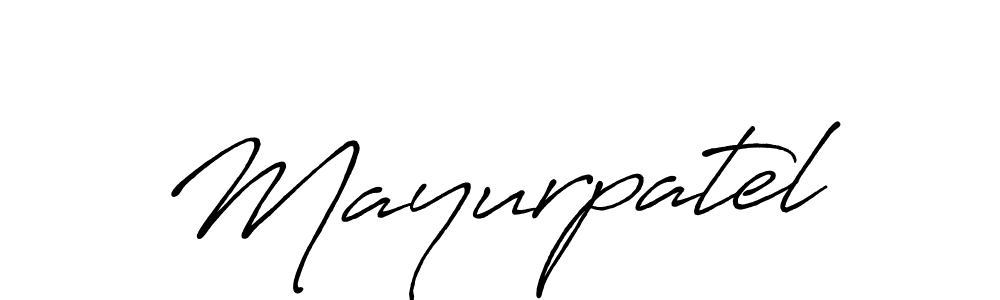 Design your own signature with our free online signature maker. With this signature software, you can create a handwritten (Antro_Vectra_Bolder) signature for name Mayurpatel. Mayurpatel signature style 7 images and pictures png