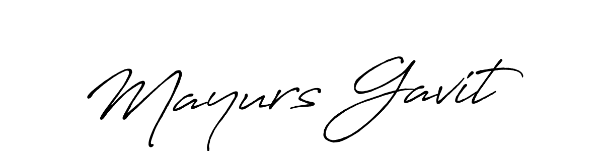 The best way (Antro_Vectra_Bolder) to make a short signature is to pick only two or three words in your name. The name Mayurs Gavit include a total of six letters. For converting this name. Mayurs Gavit signature style 7 images and pictures png