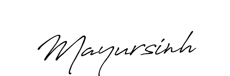 It looks lik you need a new signature style for name Mayursinh. Design unique handwritten (Antro_Vectra_Bolder) signature with our free signature maker in just a few clicks. Mayursinh signature style 7 images and pictures png
