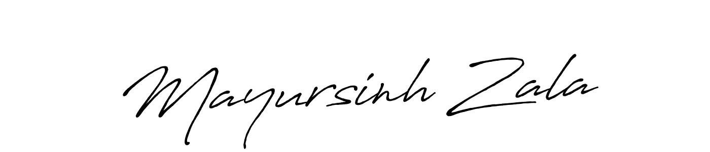 Make a short Mayursinh Zala signature style. Manage your documents anywhere anytime using Antro_Vectra_Bolder. Create and add eSignatures, submit forms, share and send files easily. Mayursinh Zala signature style 7 images and pictures png