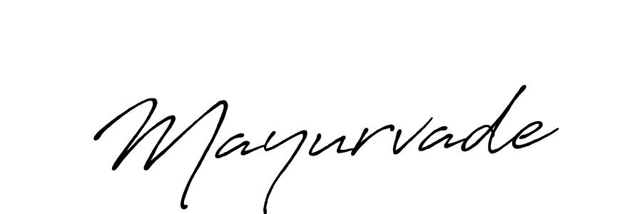 Design your own signature with our free online signature maker. With this signature software, you can create a handwritten (Antro_Vectra_Bolder) signature for name Mayurvade. Mayurvade signature style 7 images and pictures png