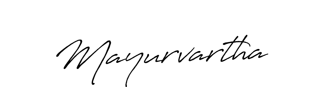 Mayurvartha stylish signature style. Best Handwritten Sign (Antro_Vectra_Bolder) for my name. Handwritten Signature Collection Ideas for my name Mayurvartha. Mayurvartha signature style 7 images and pictures png