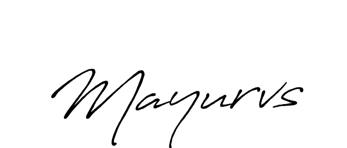 Design your own signature with our free online signature maker. With this signature software, you can create a handwritten (Antro_Vectra_Bolder) signature for name Mayurvs. Mayurvs signature style 7 images and pictures png