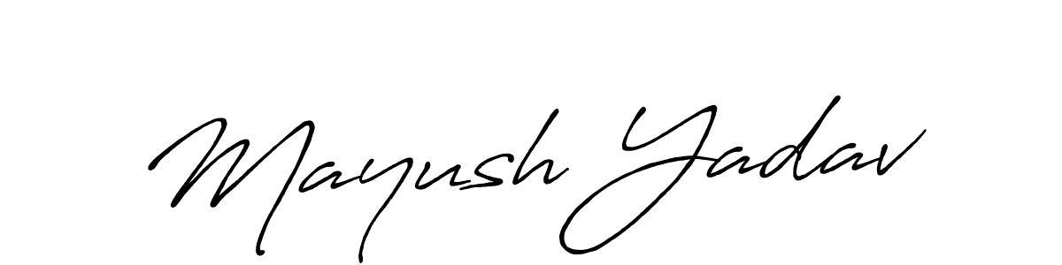 How to make Mayush Yadav signature? Antro_Vectra_Bolder is a professional autograph style. Create handwritten signature for Mayush Yadav name. Mayush Yadav signature style 7 images and pictures png