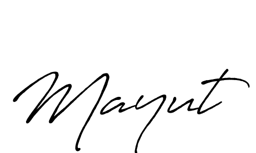 Mayut stylish signature style. Best Handwritten Sign (Antro_Vectra_Bolder) for my name. Handwritten Signature Collection Ideas for my name Mayut. Mayut signature style 7 images and pictures png
