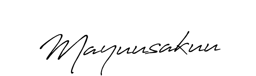 Use a signature maker to create a handwritten signature online. With this signature software, you can design (Antro_Vectra_Bolder) your own signature for name Mayuusakuu. Mayuusakuu signature style 7 images and pictures png