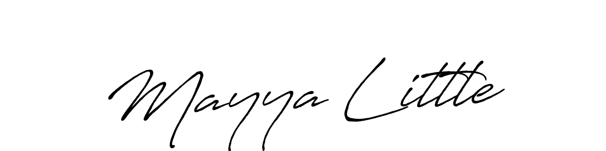 Make a beautiful signature design for name Mayya Little. With this signature (Antro_Vectra_Bolder) style, you can create a handwritten signature for free. Mayya Little signature style 7 images and pictures png