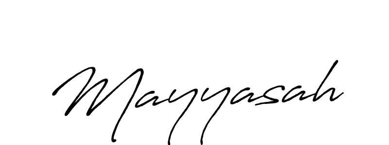 Design your own signature with our free online signature maker. With this signature software, you can create a handwritten (Antro_Vectra_Bolder) signature for name Mayyasah. Mayyasah signature style 7 images and pictures png