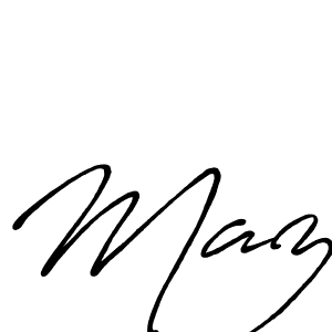 Design your own signature with our free online signature maker. With this signature software, you can create a handwritten (Antro_Vectra_Bolder) signature for name Maz. Maz signature style 7 images and pictures png