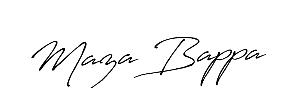 How to make Maza Bappa name signature. Use Antro_Vectra_Bolder style for creating short signs online. This is the latest handwritten sign. Maza Bappa signature style 7 images and pictures png