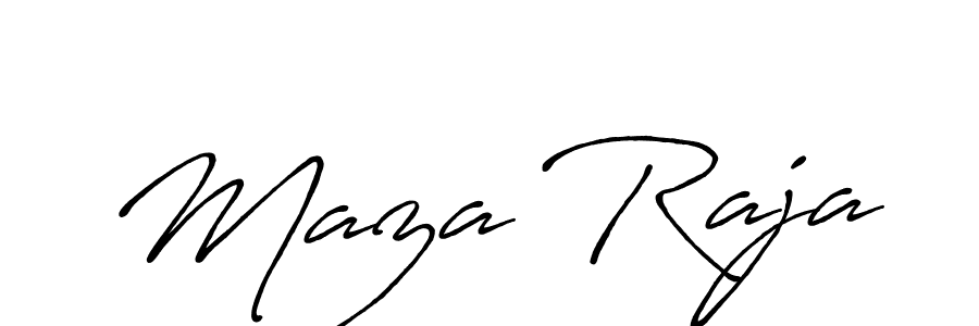 Use a signature maker to create a handwritten signature online. With this signature software, you can design (Antro_Vectra_Bolder) your own signature for name Maza Raja. Maza Raja signature style 7 images and pictures png