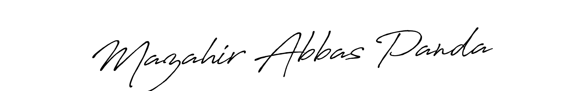 The best way (Antro_Vectra_Bolder) to make a short signature is to pick only two or three words in your name. The name Mazahir Abbas Panda include a total of six letters. For converting this name. Mazahir Abbas Panda signature style 7 images and pictures png