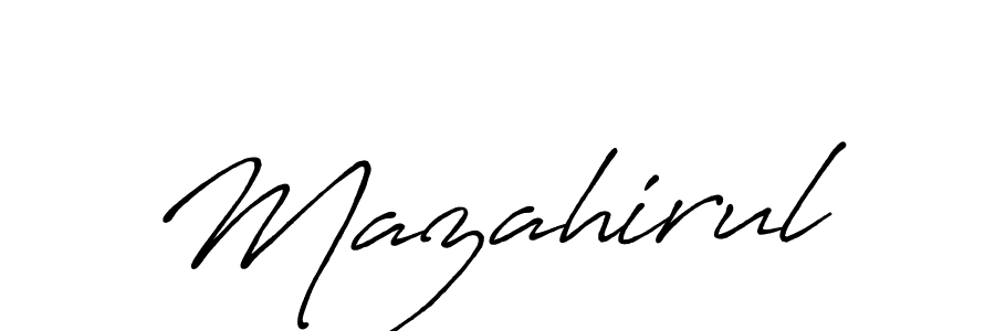 Also we have Mazahirul name is the best signature style. Create professional handwritten signature collection using Antro_Vectra_Bolder autograph style. Mazahirul signature style 7 images and pictures png