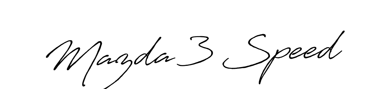 Make a beautiful signature design for name Mazda 3 Speed. With this signature (Antro_Vectra_Bolder) style, you can create a handwritten signature for free. Mazda 3 Speed signature style 7 images and pictures png