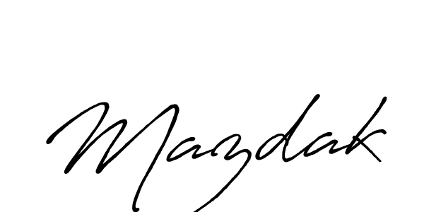 How to make Mazdak name signature. Use Antro_Vectra_Bolder style for creating short signs online. This is the latest handwritten sign. Mazdak signature style 7 images and pictures png