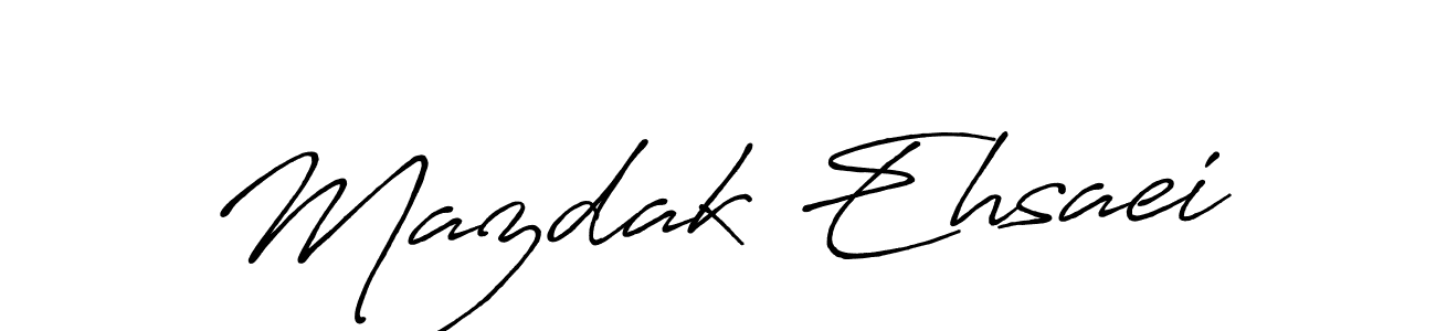 Design your own signature with our free online signature maker. With this signature software, you can create a handwritten (Antro_Vectra_Bolder) signature for name Mazdak Ehsaei. Mazdak Ehsaei signature style 7 images and pictures png