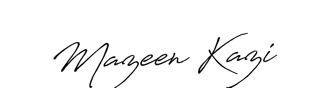 How to make Mazeen Kazi signature? Antro_Vectra_Bolder is a professional autograph style. Create handwritten signature for Mazeen Kazi name. Mazeen Kazi signature style 7 images and pictures png