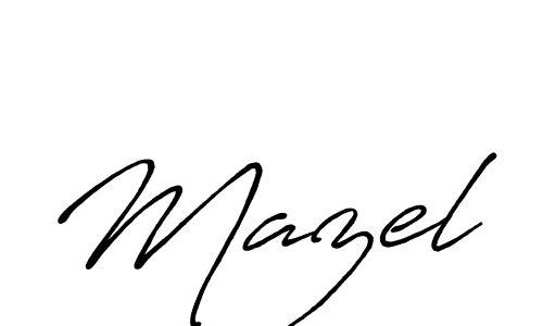 Design your own signature with our free online signature maker. With this signature software, you can create a handwritten (Antro_Vectra_Bolder) signature for name Mazel. Mazel signature style 7 images and pictures png