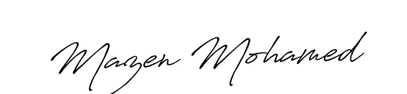 Also we have Mazen Mohamed name is the best signature style. Create professional handwritten signature collection using Antro_Vectra_Bolder autograph style. Mazen Mohamed signature style 7 images and pictures png